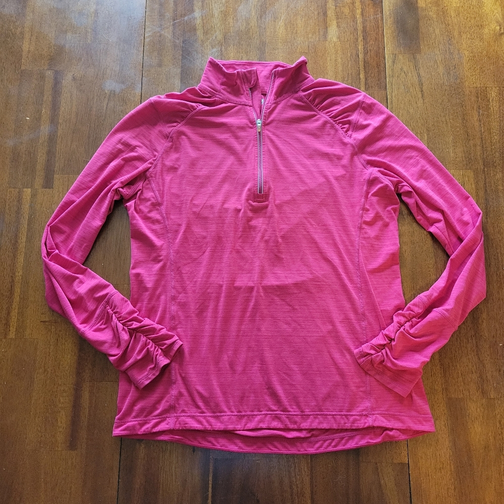 Kirkland Pink Quarter Zip Workout Top Large
